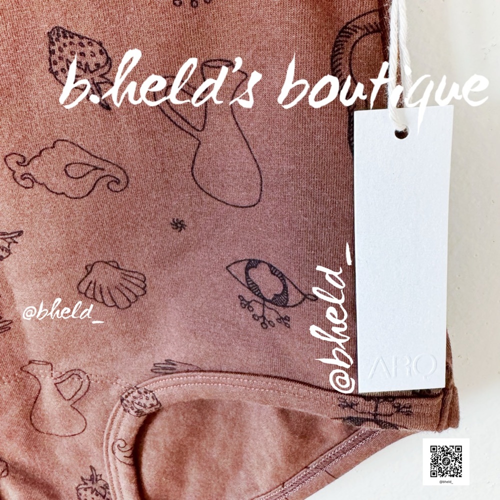 🤎🐍🐚 ARQ Charms Brown Crop Tank & HR Undies Bundle Size XXS Brand New NWT - Picture 12 of 16